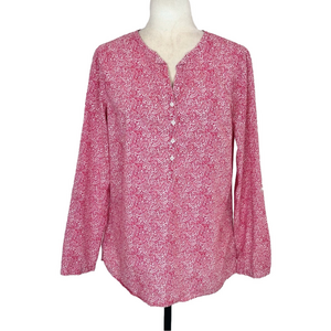 Liberty Art Fabrics red floral blouse